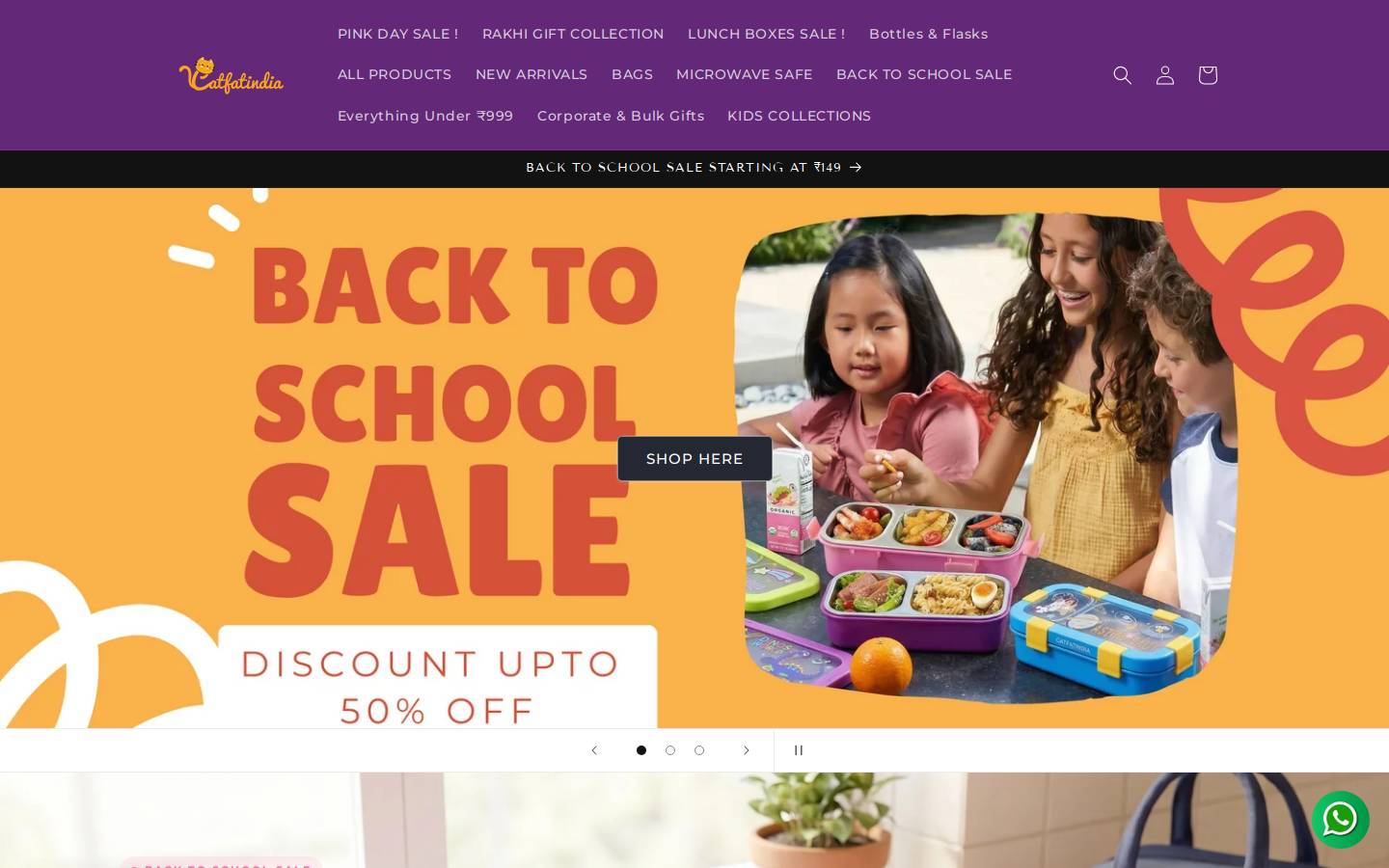 catfatindia.com homepage screenshot
