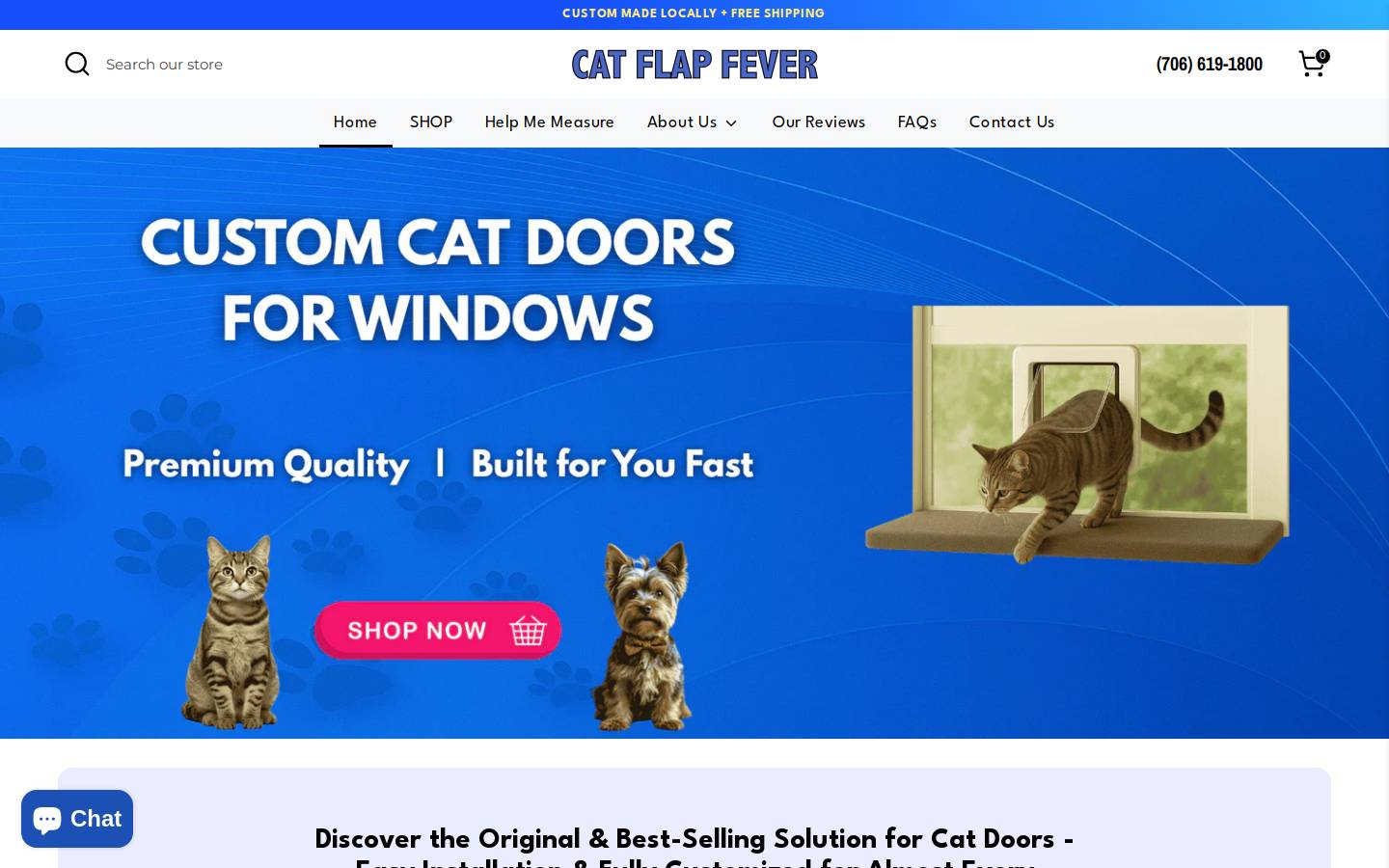 catflapfever.com homepage screenshot