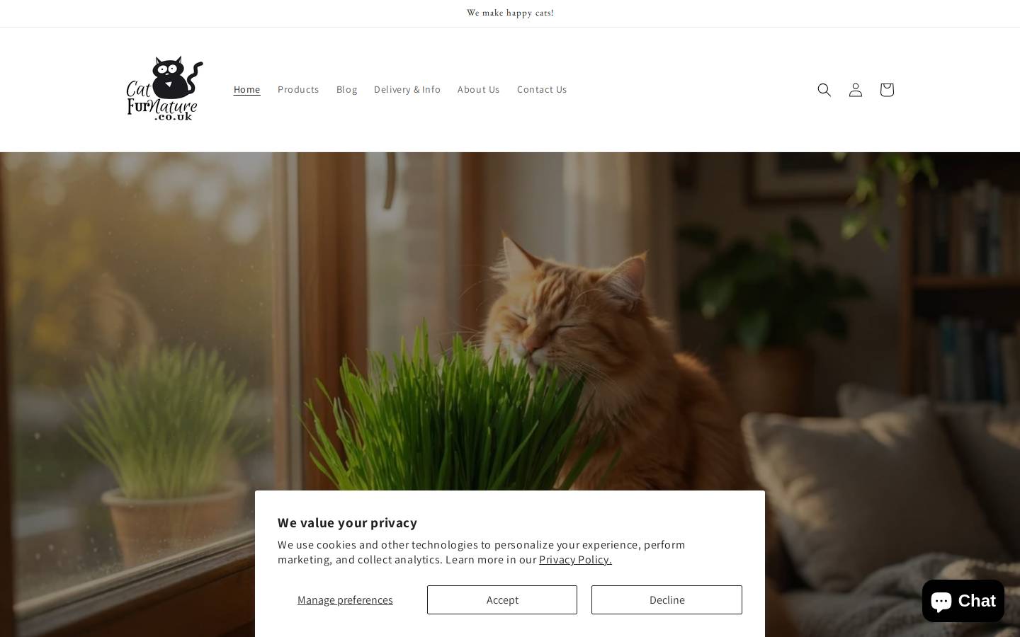 catfurnature.co.uk homepage screenshot