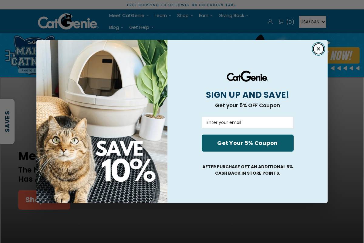 catgenie.com homepage screenshot