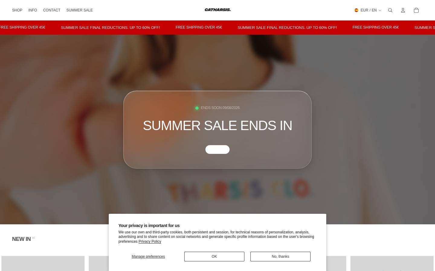 Catharsis Brand homepage screenshot