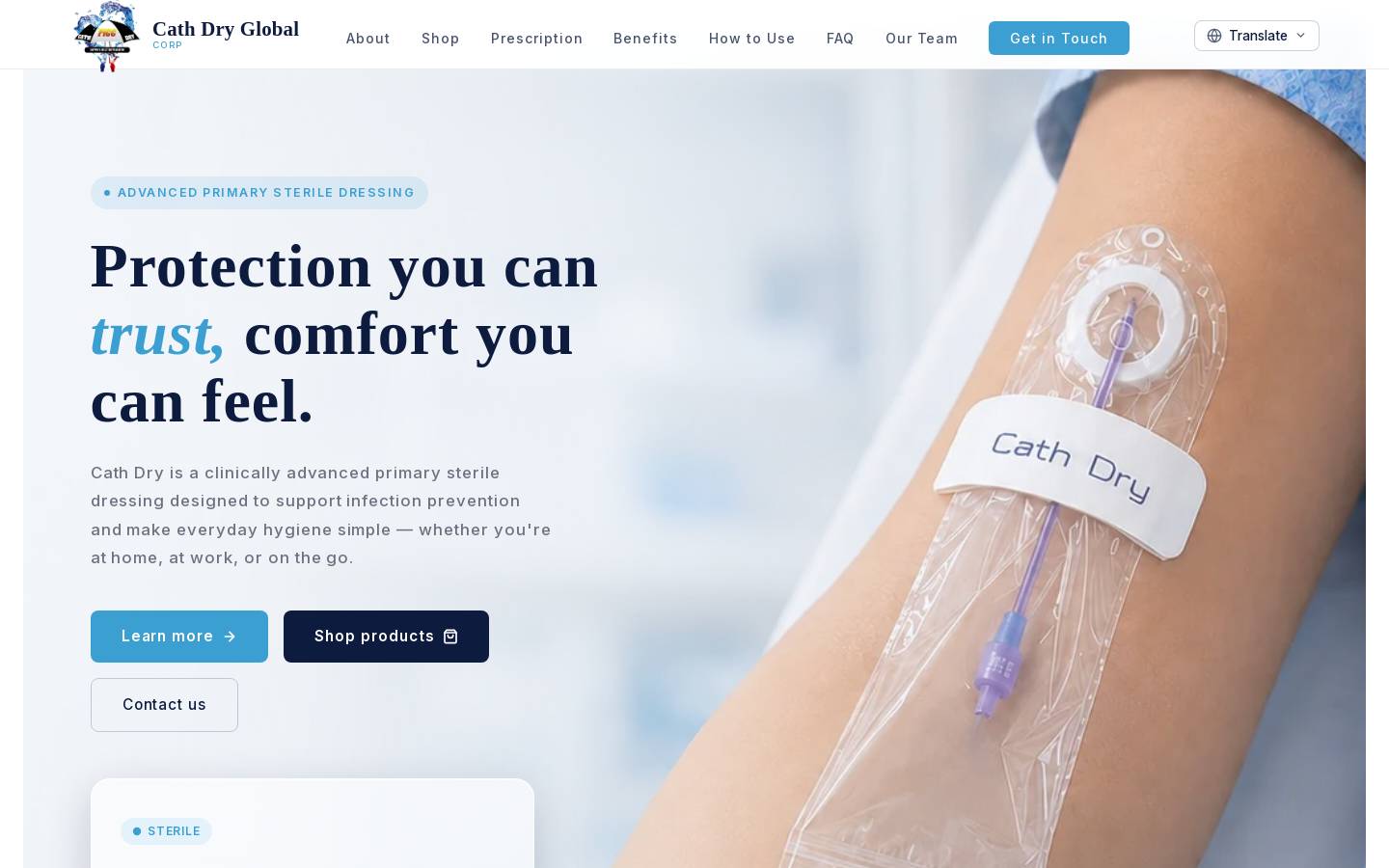 cathdryglobal.com homepage screenshot