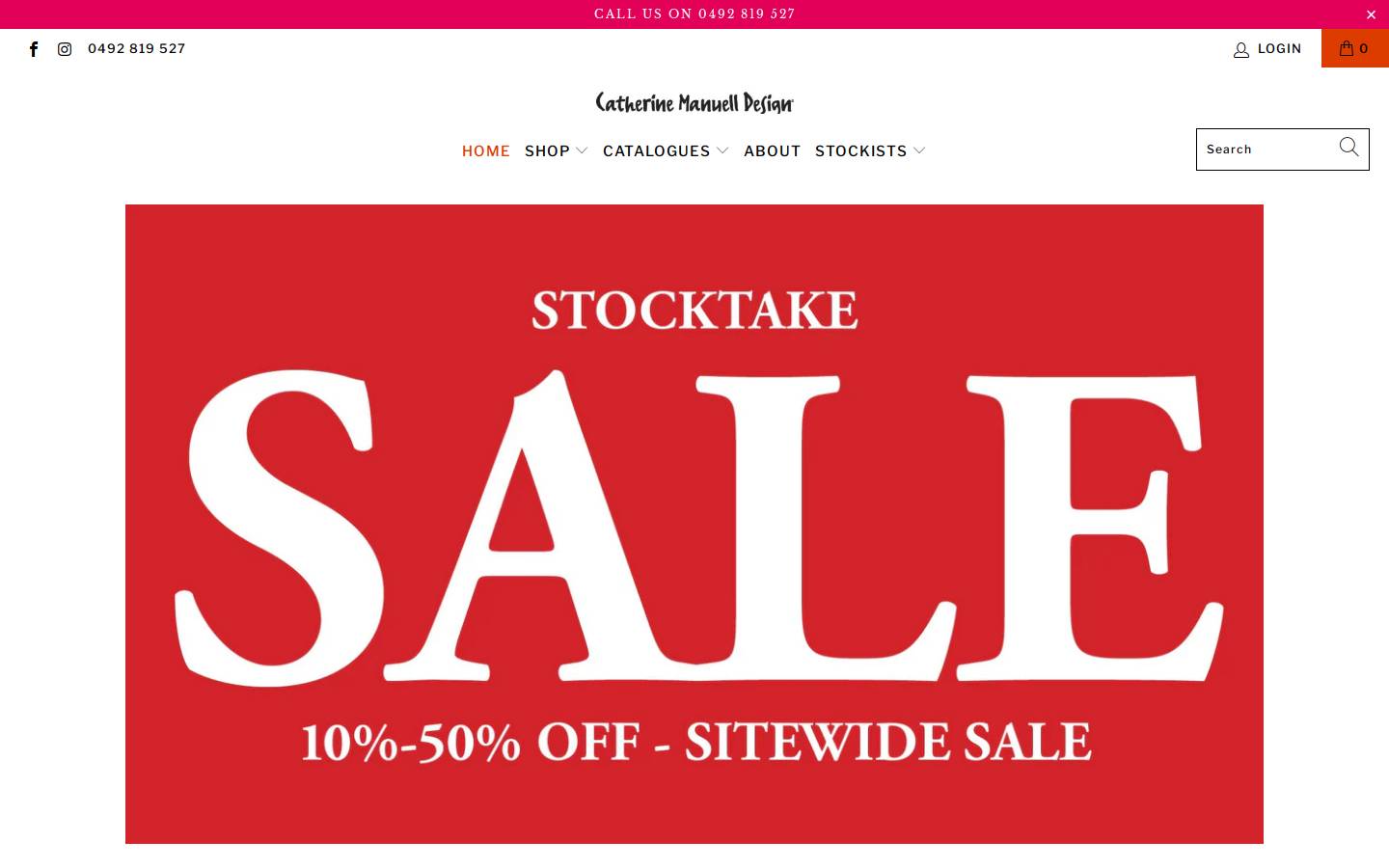 catherinemanuelldesign.com homepage screenshot