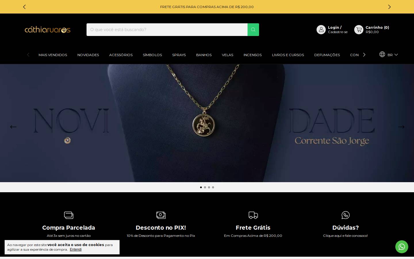 cathiaruaros.com.br homepage screenshot