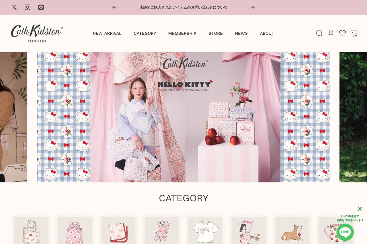 Cath Kidston homepage screenshot