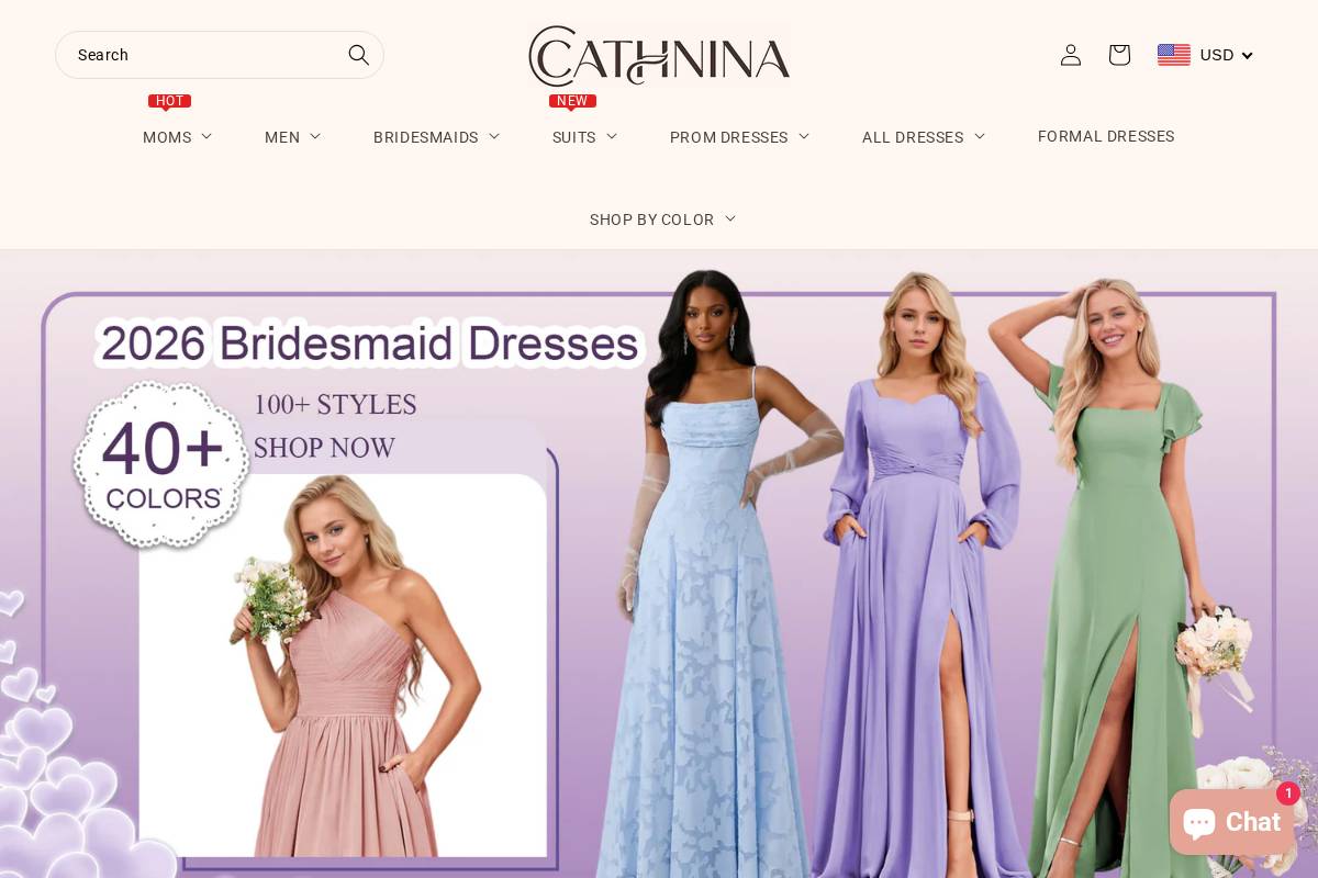 Cathnina homepage screenshot