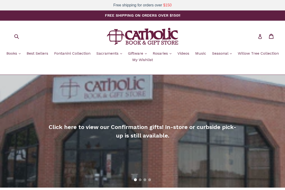 Catholic Book & Gift Store homepage screenshot