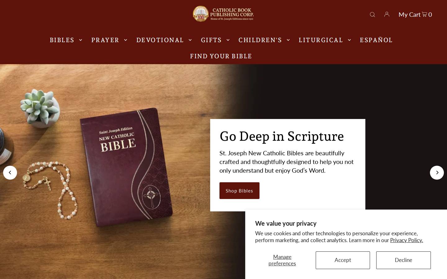 Catholicbookpublishing homepage screenshot