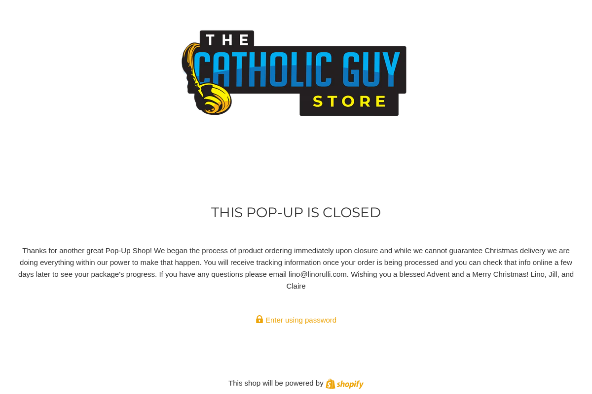 catholicguystore.com homepage screenshot