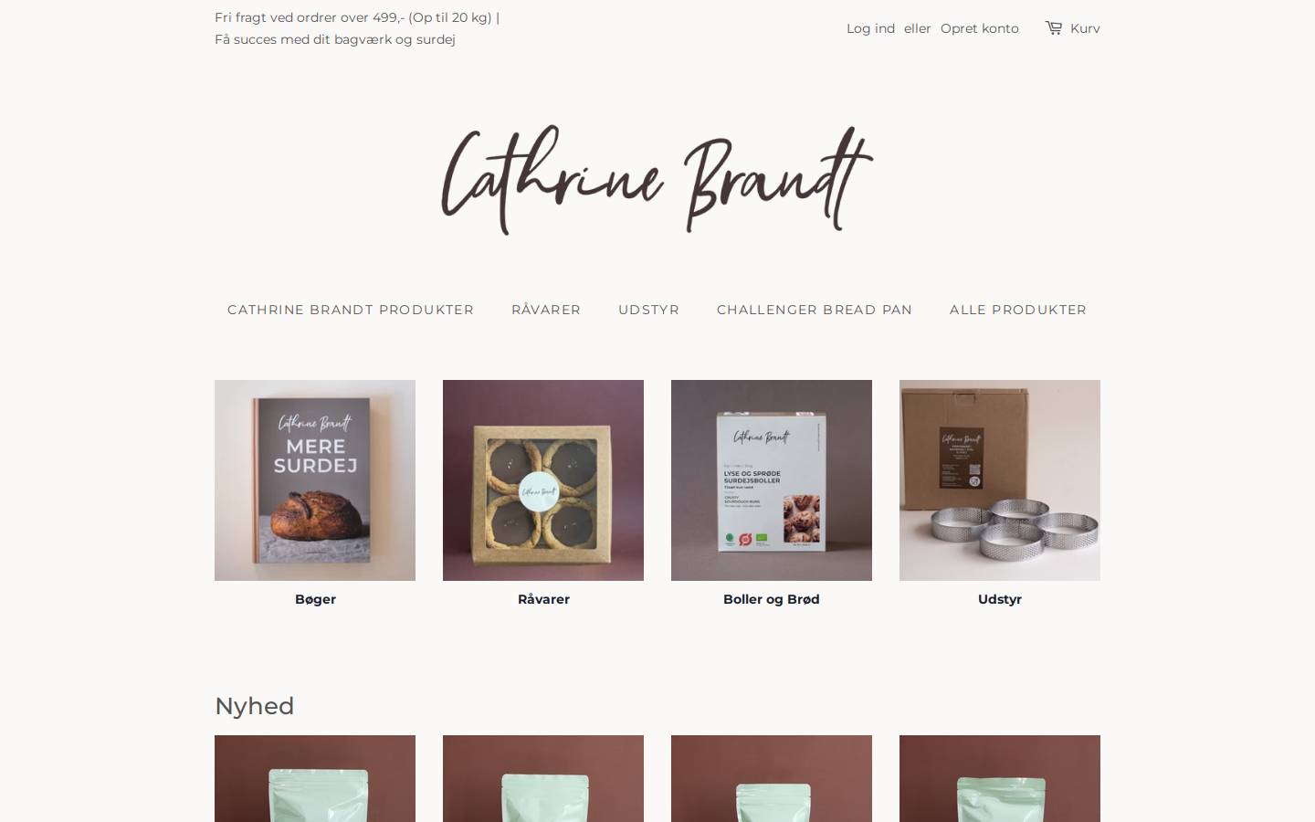 Cathrinebrandtbutik homepage screenshot