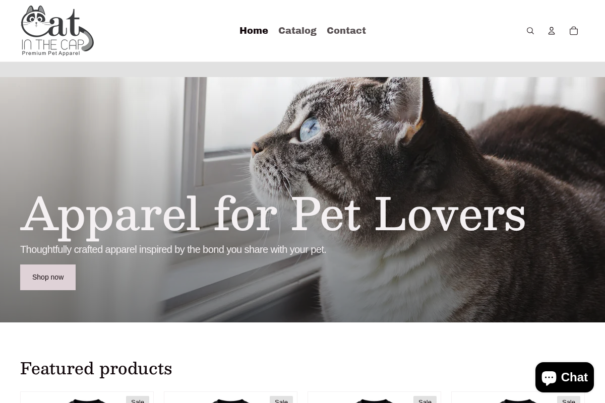 catinthecap.com homepage screenshot