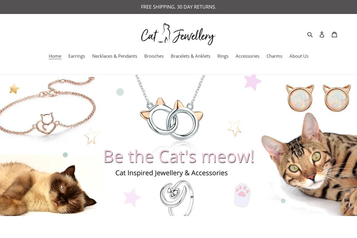 Catjewellery homepage screenshot