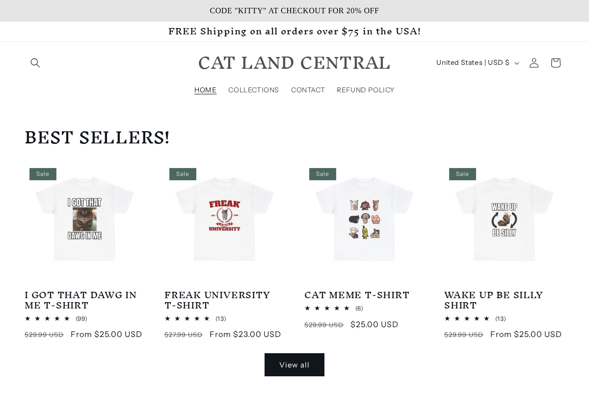 catlandcentral.com homepage screenshot