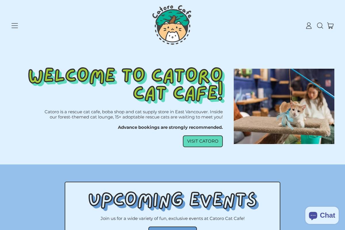 catoropets.com homepage screenshot