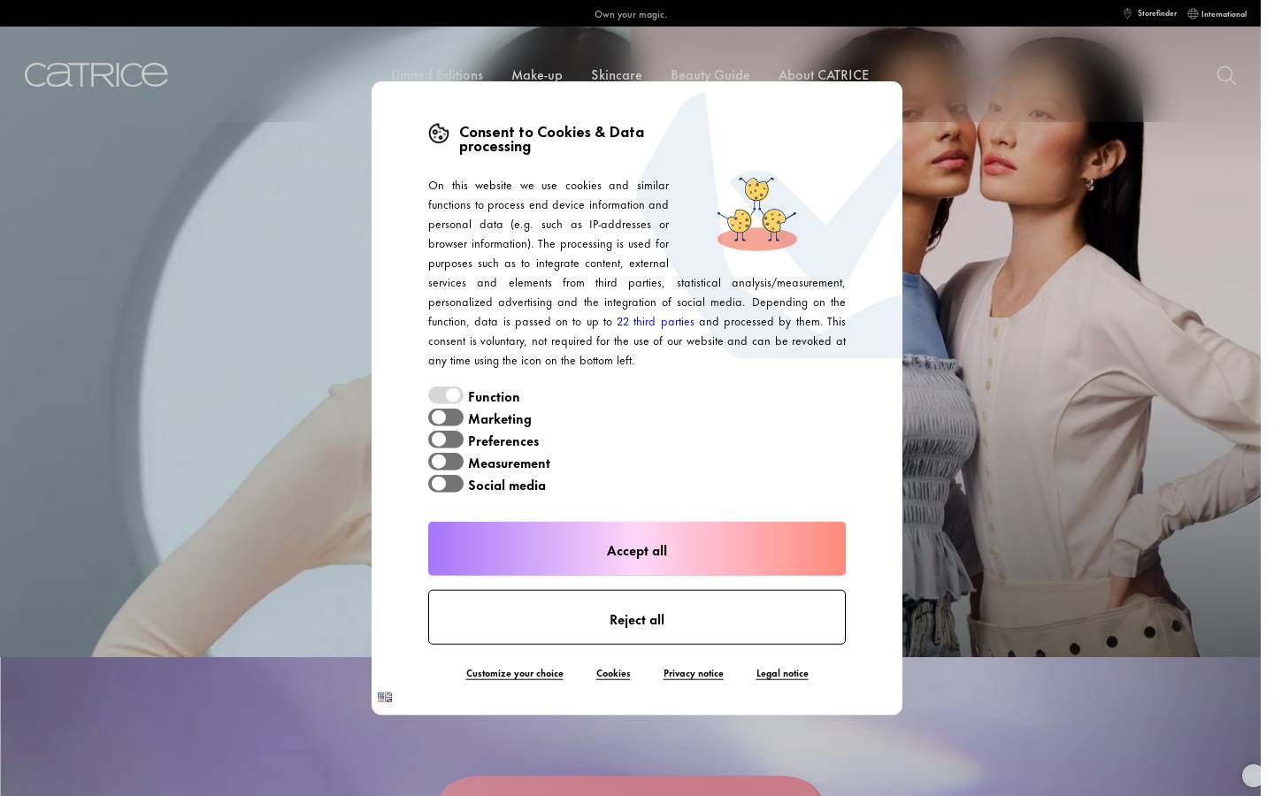 Catrice Cosmetics - North America homepage screenshot