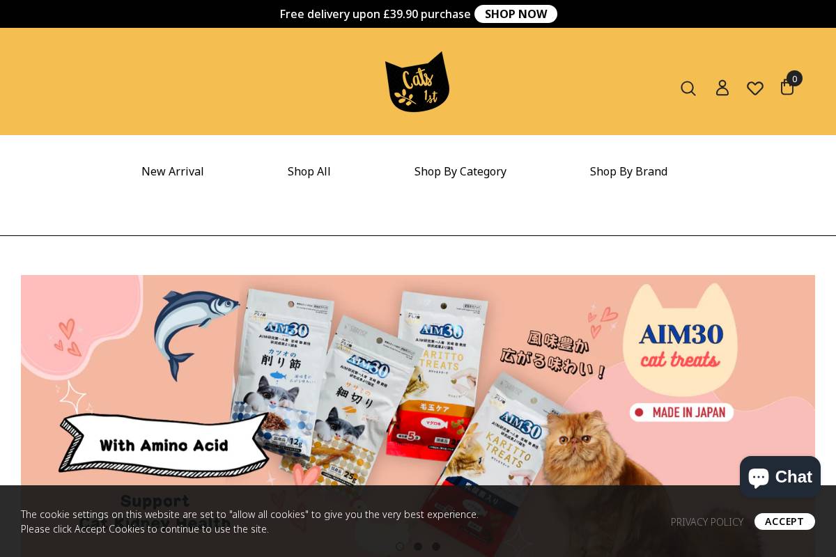 Cats1stuk homepage screenshot
