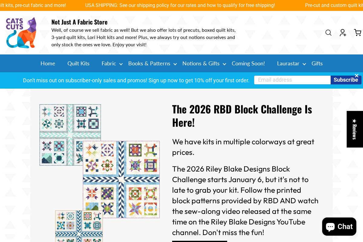 Cat's Cuts homepage screenshot