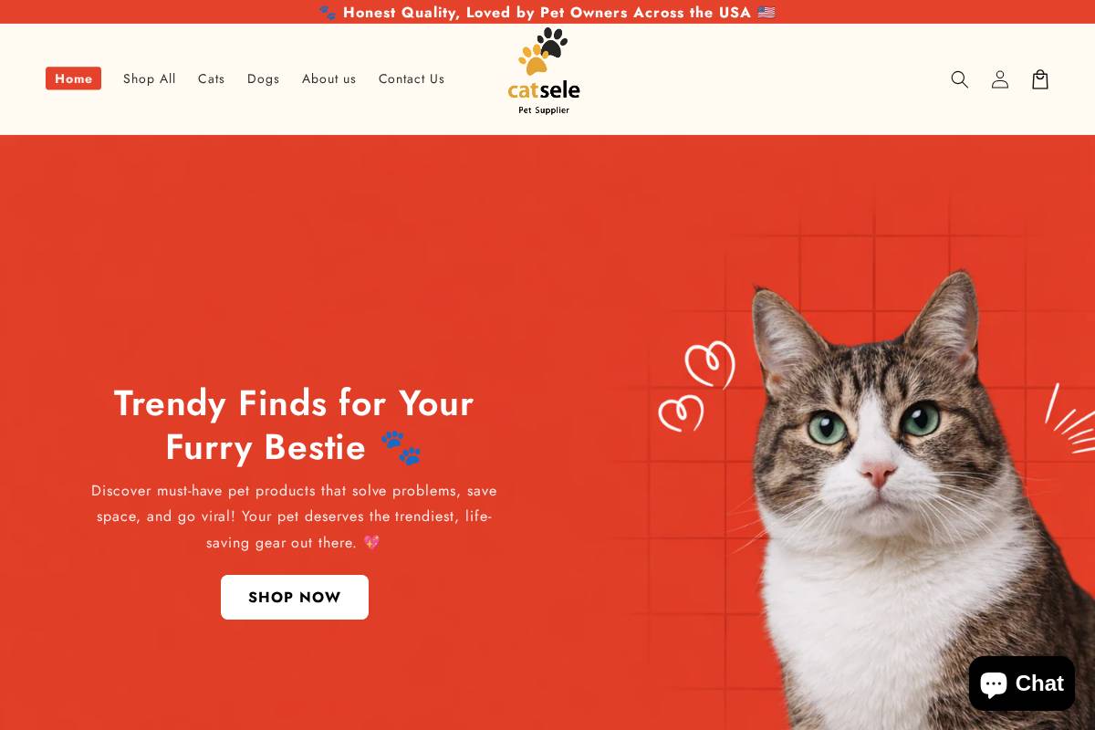 catsele.com homepage screenshot