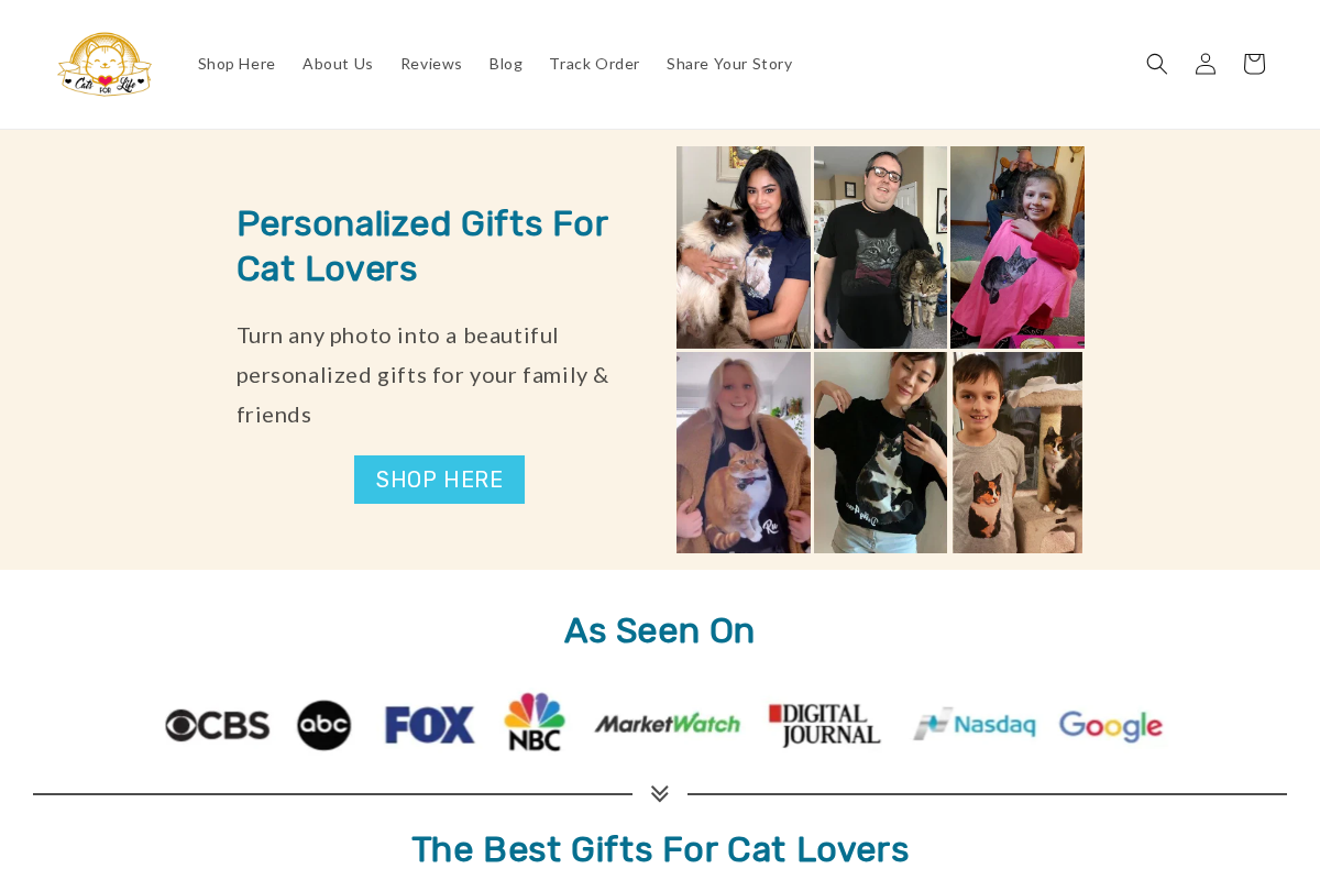 CatsForLife homepage screenshot