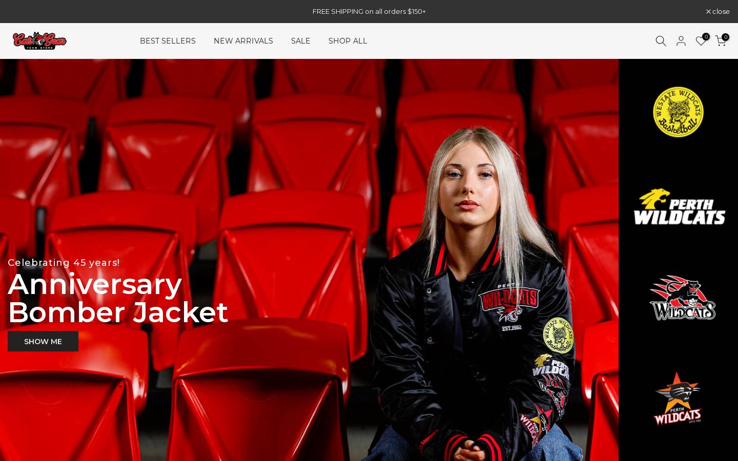 catsgear.com.au homepage screenshot