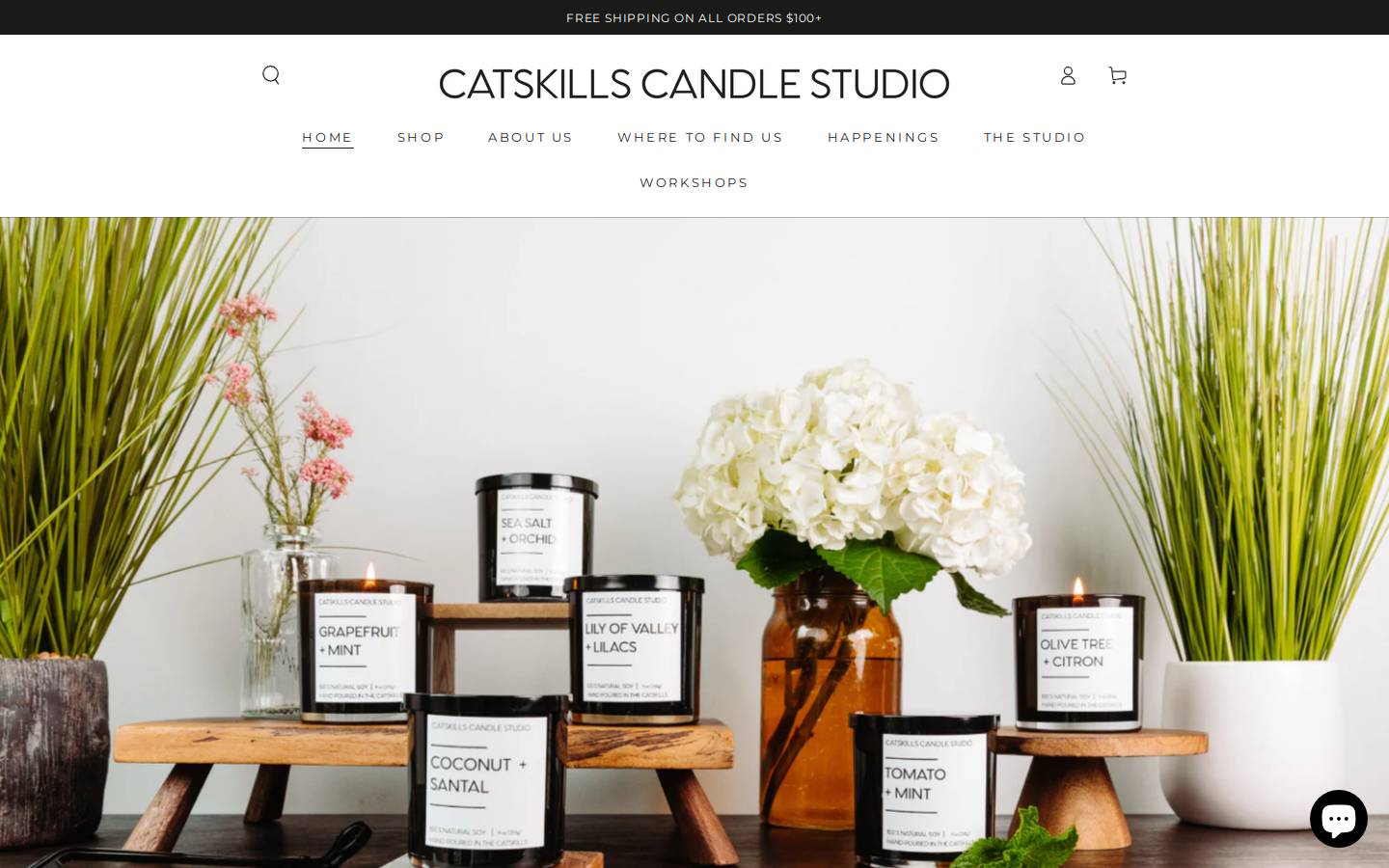 catskillscandlestudio.com homepage screenshot