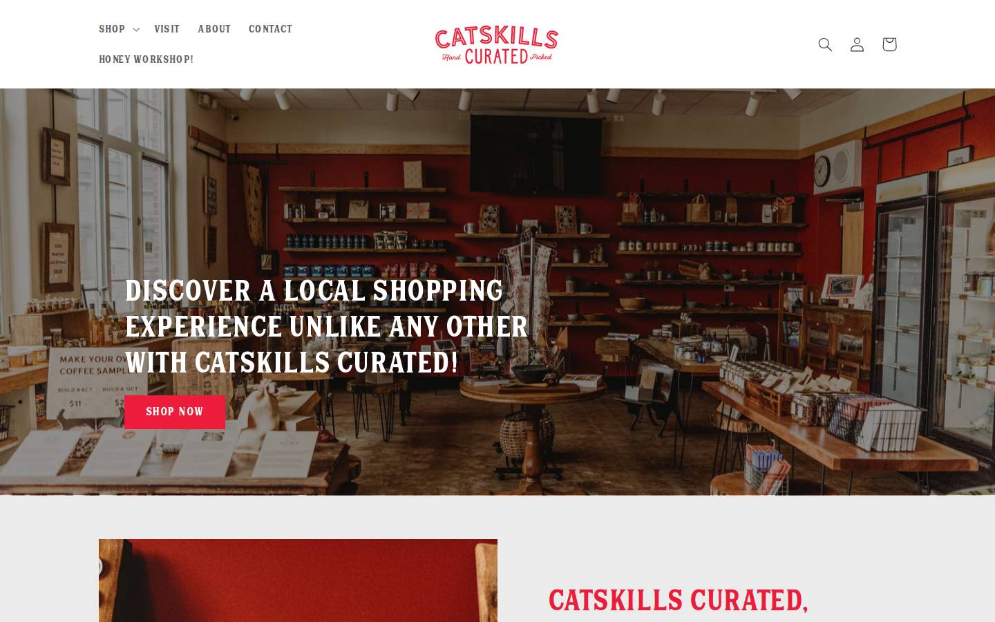 catskillscurated.com homepage screenshot