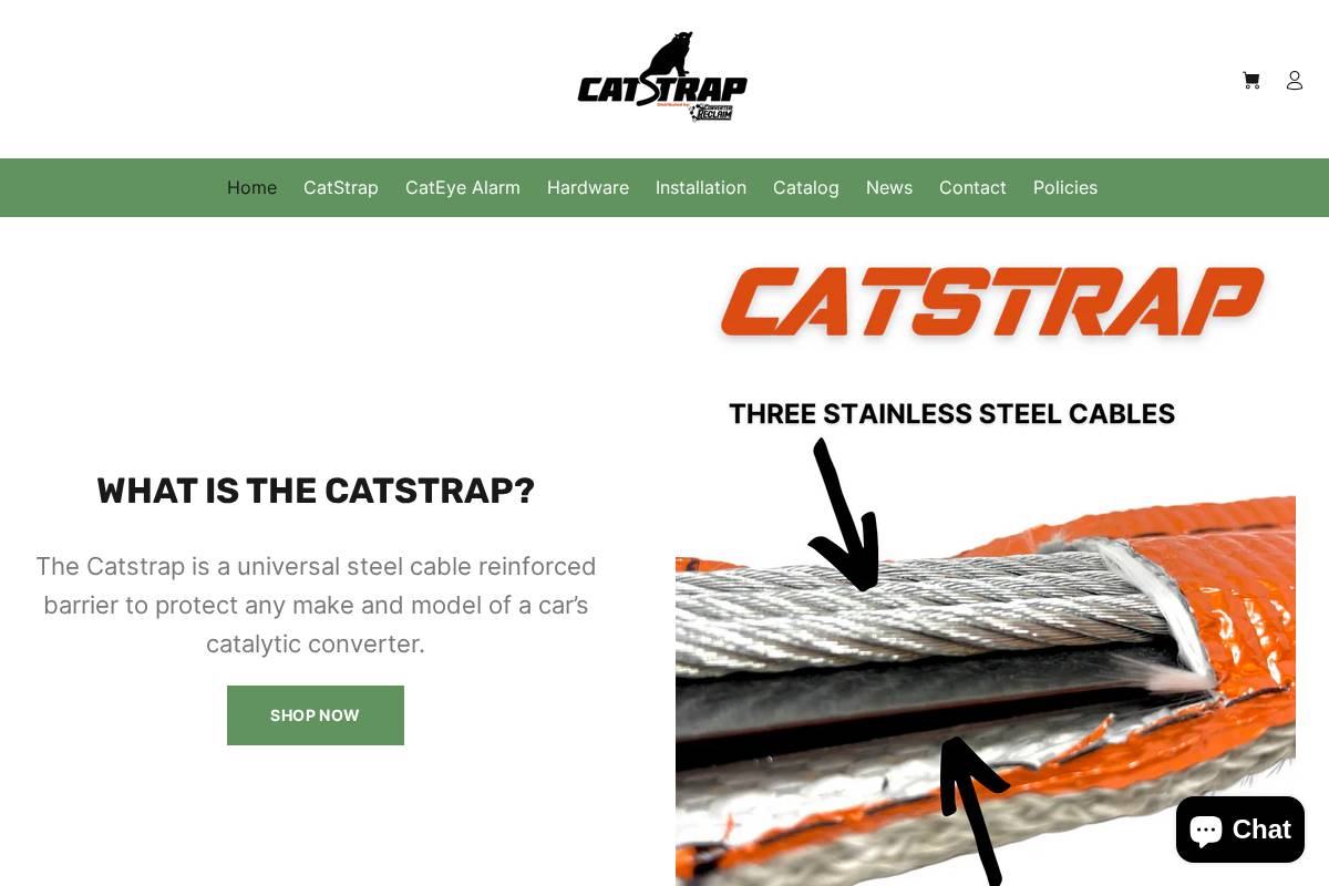 Catstrap homepage screenshot