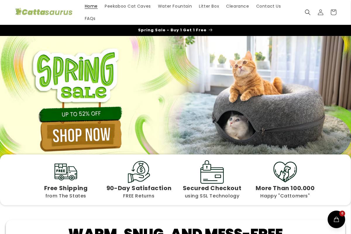 Cattasaurus homepage screenshot