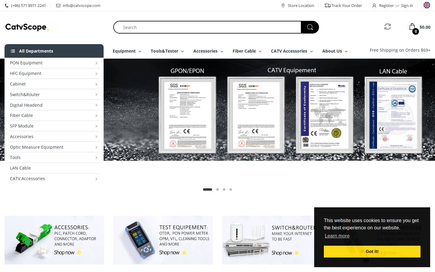 catvscope.com homepage screenshot