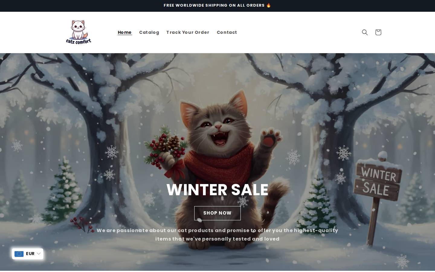 catzcomfort.com homepage screenshot