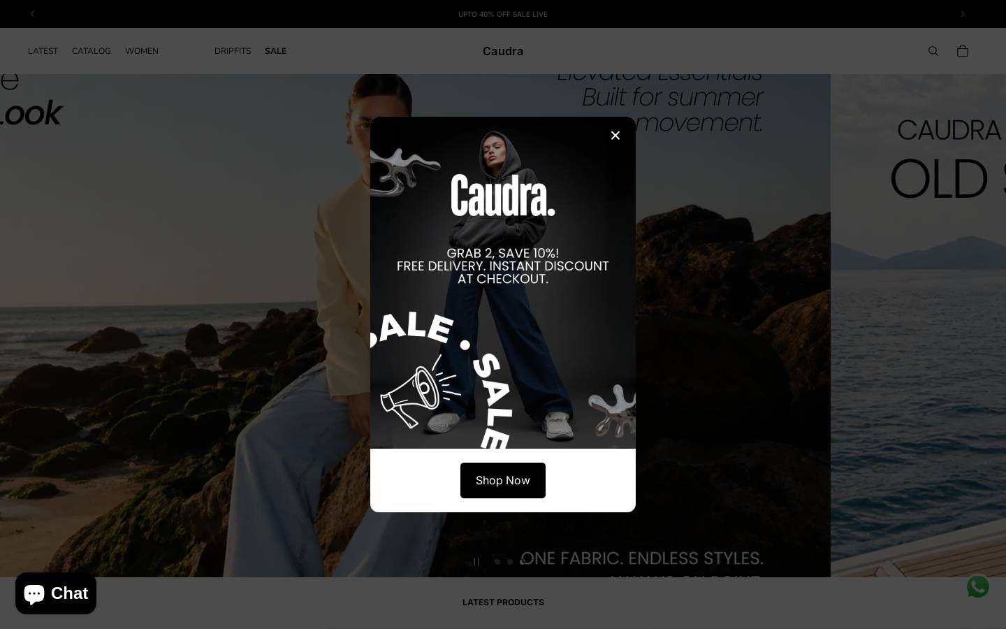 caudra.com homepage screenshot
