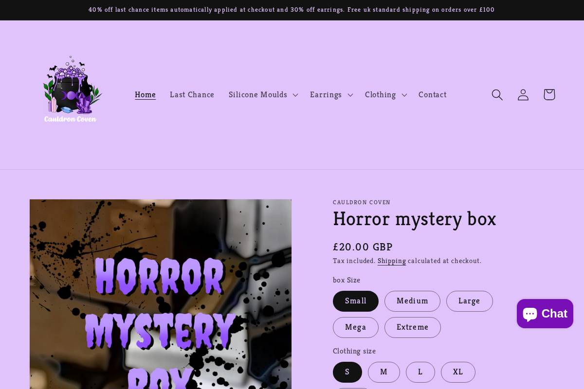 cauldroncoven.com homepage screenshot