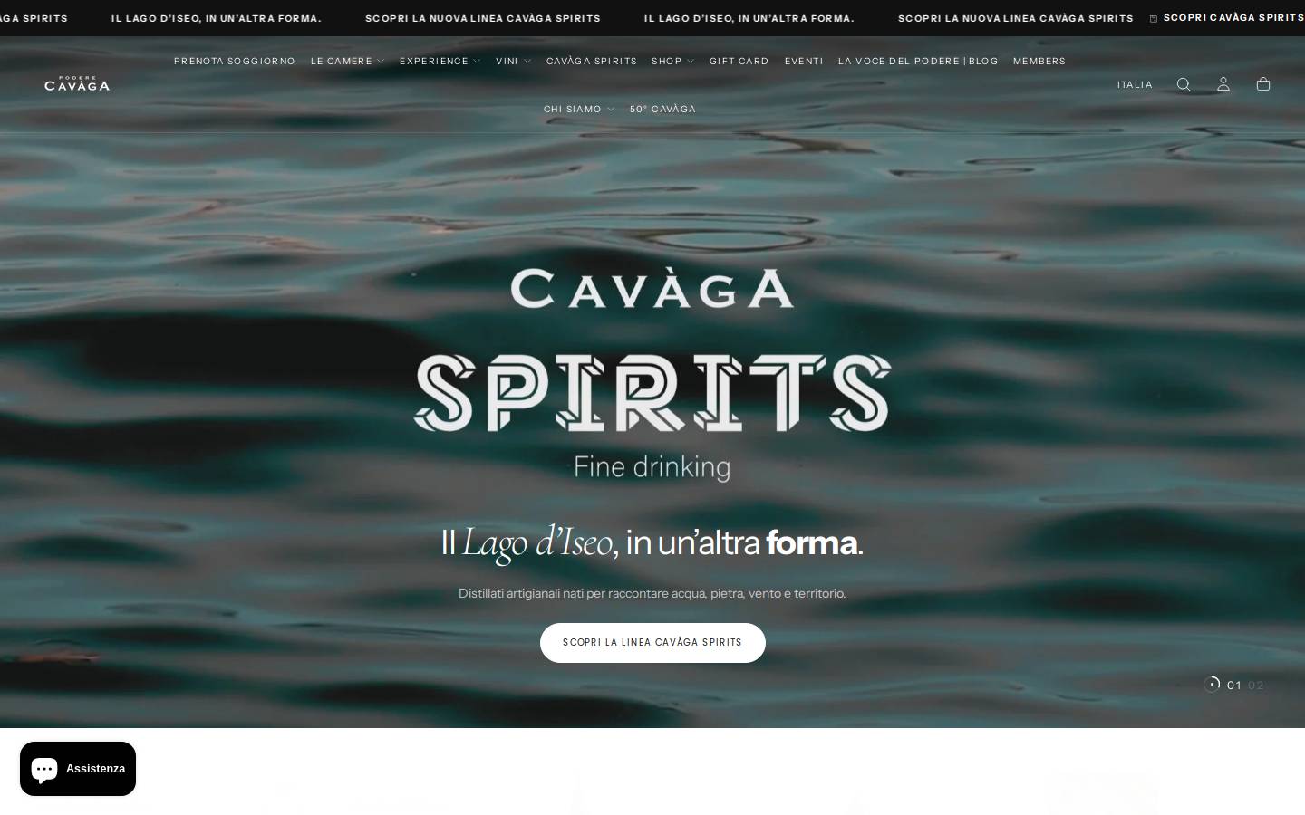 cavaga.it homepage screenshot