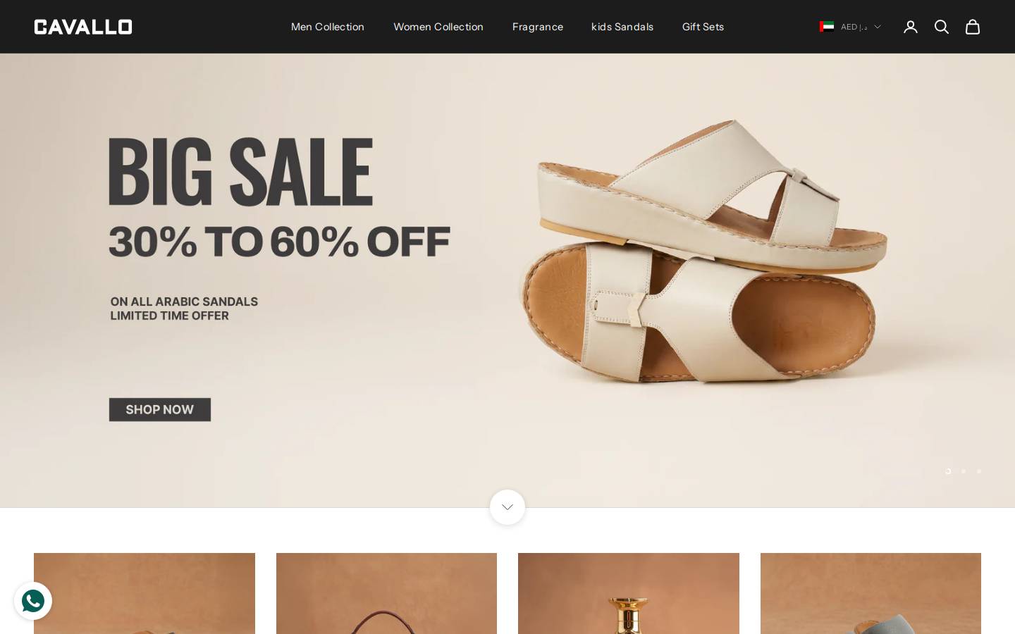 cavallocollection.com homepage screenshot
