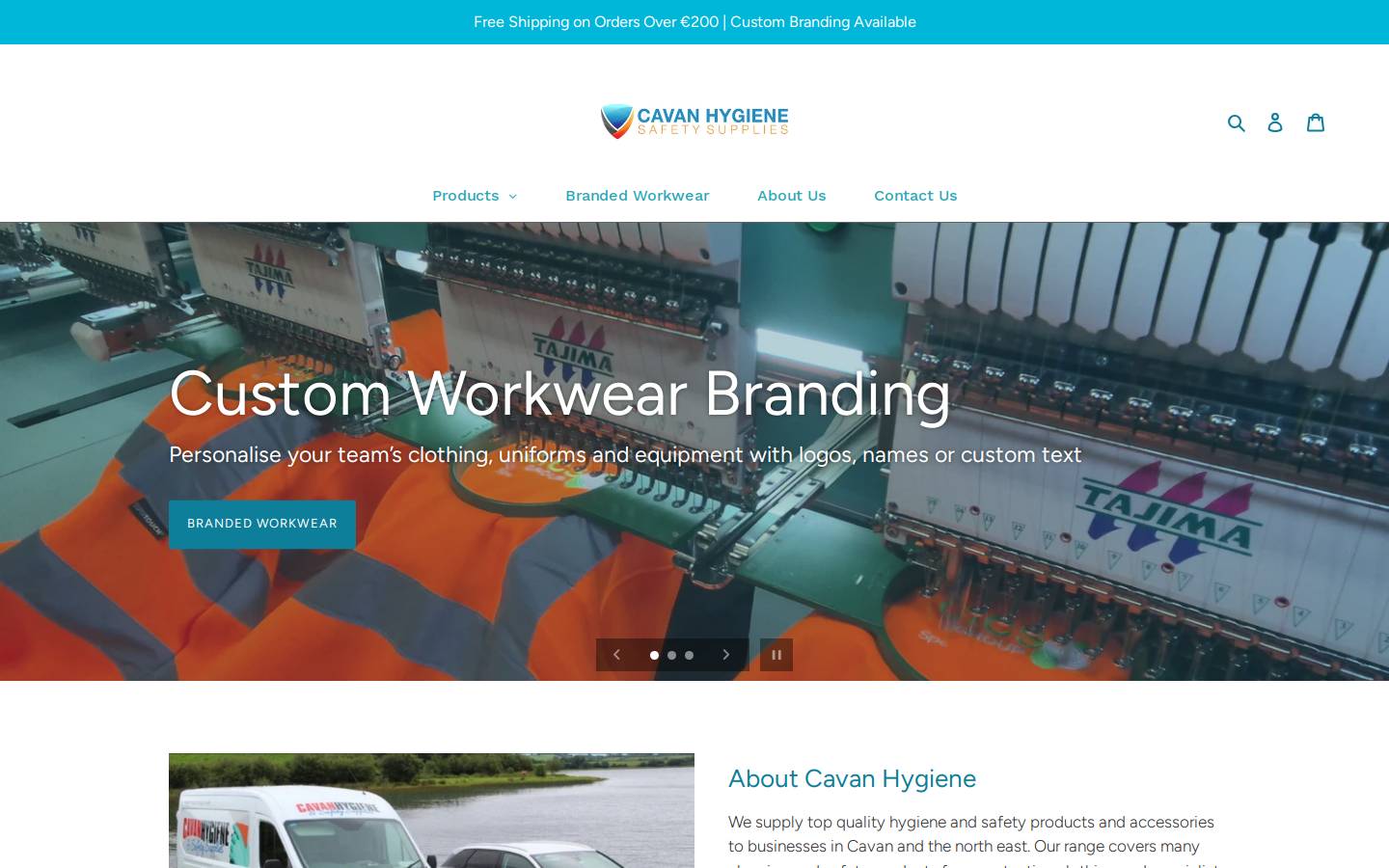 cavanhygiene.ie homepage screenshot