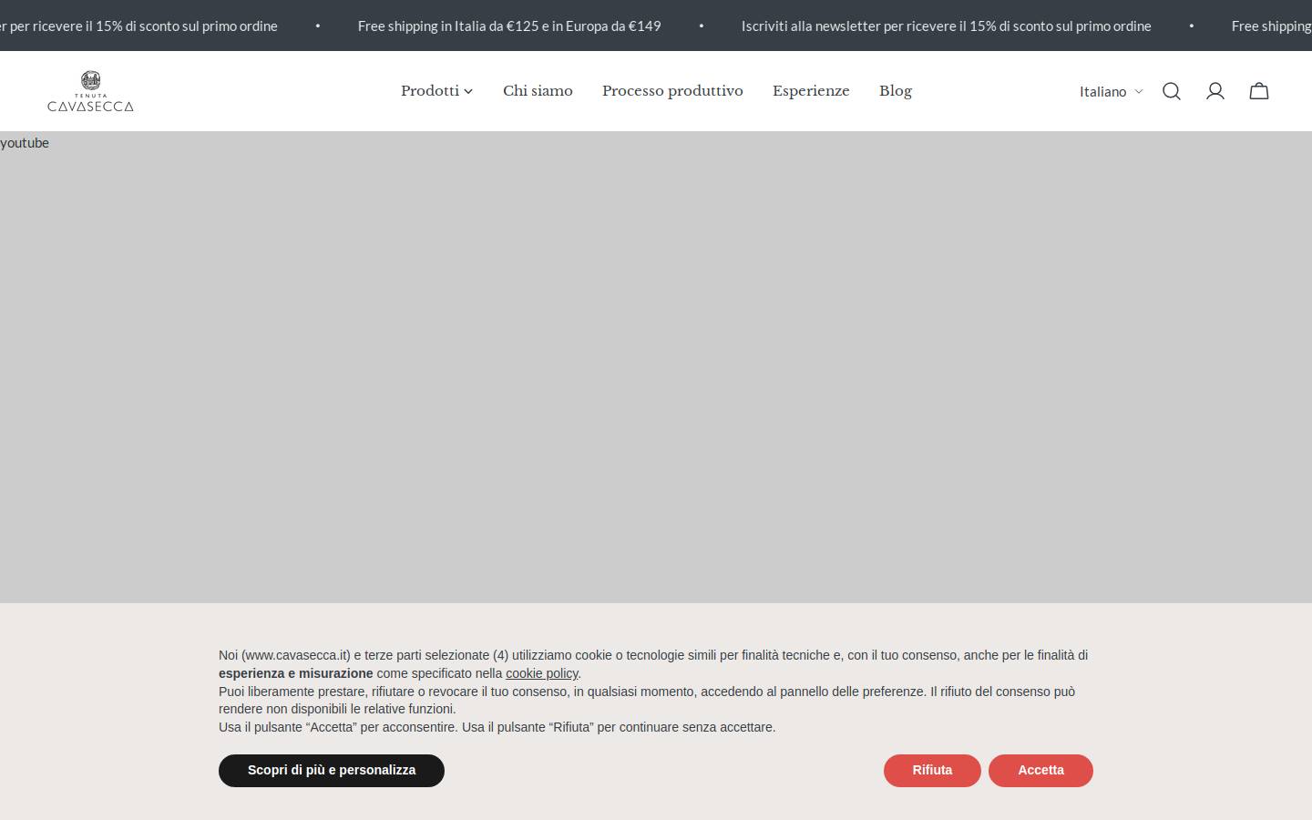 cavasecca.it homepage screenshot