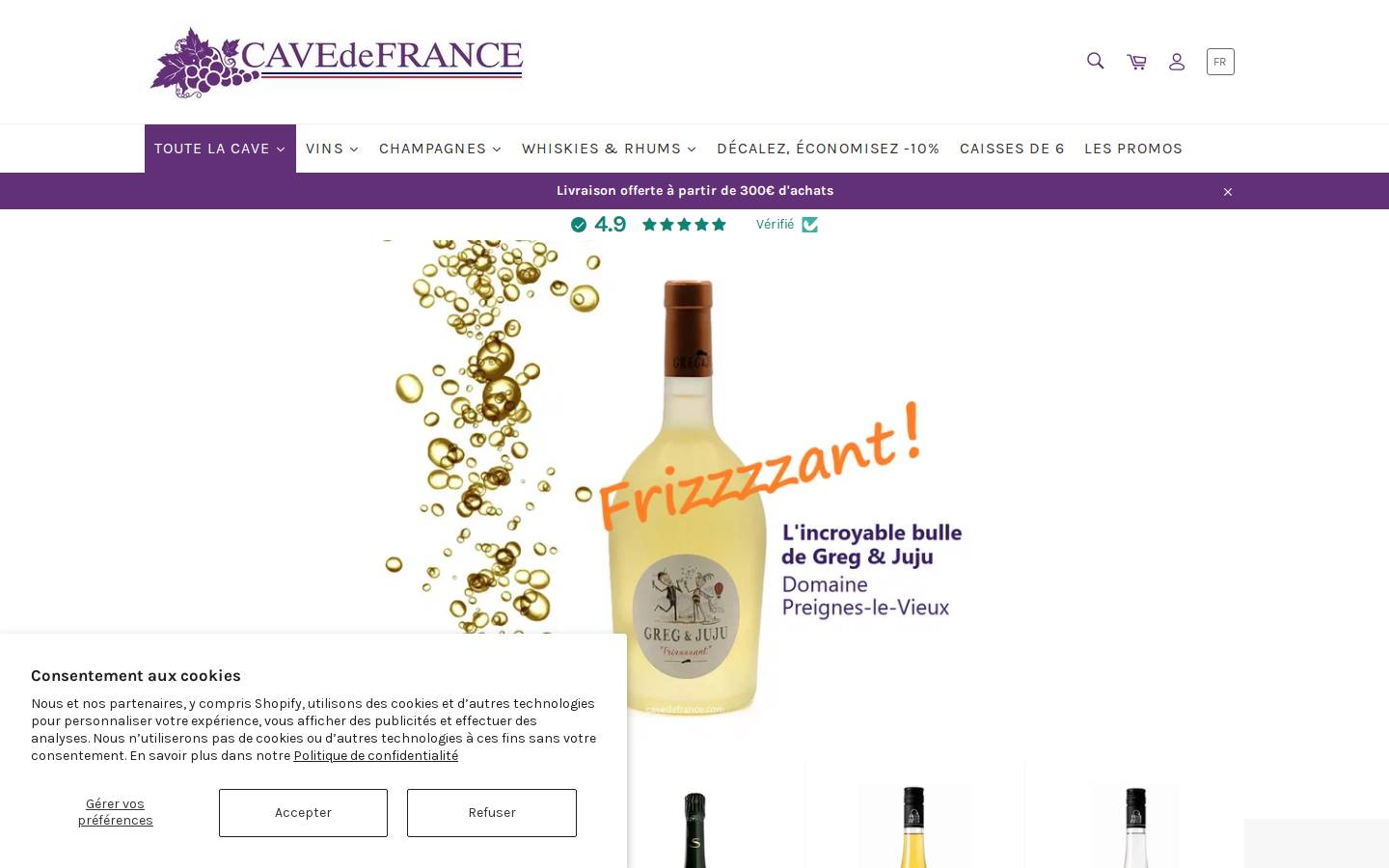 Cavedefrance homepage screenshot
