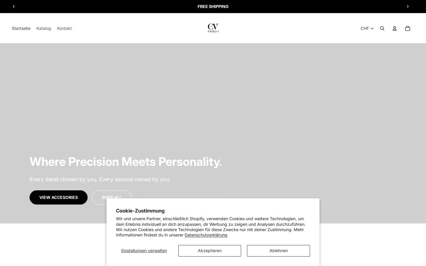 cavelliwatches.com homepage screenshot