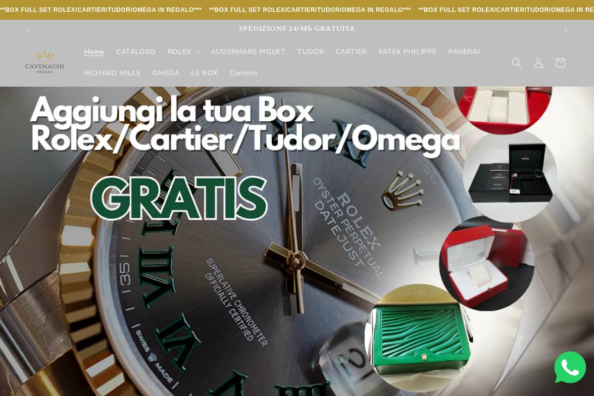 Cavenaghiorologi homepage screenshot