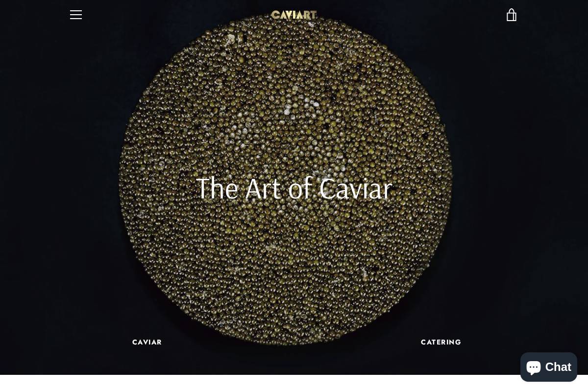 Caviar Delivery homepage screenshot