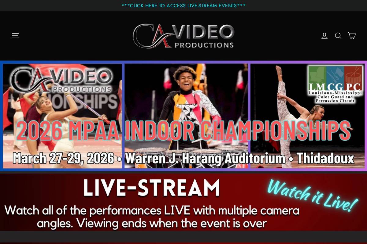 cavideopro.com homepage screenshot