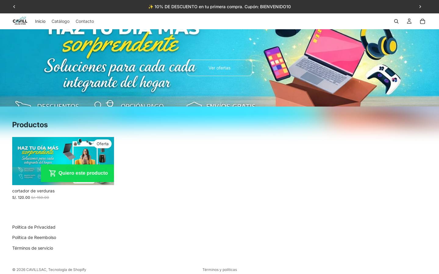 cavillsac.com homepage screenshot