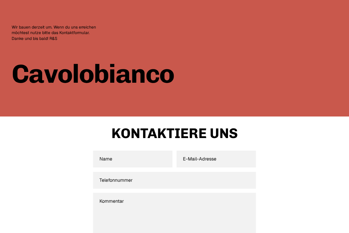 Cavolobianco homepage screenshot