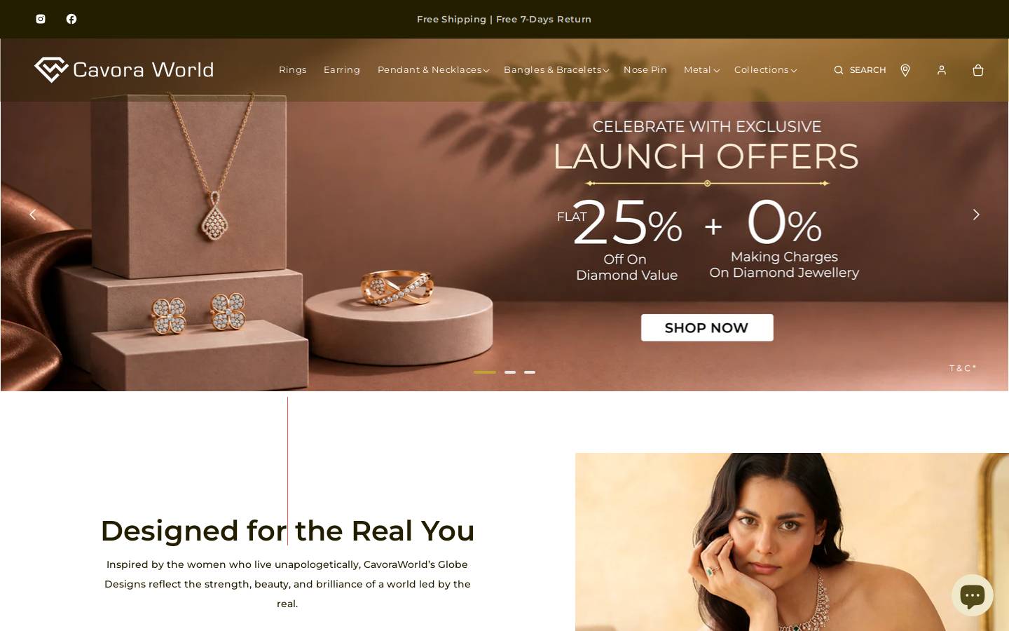 cavoraworld.com homepage screenshot