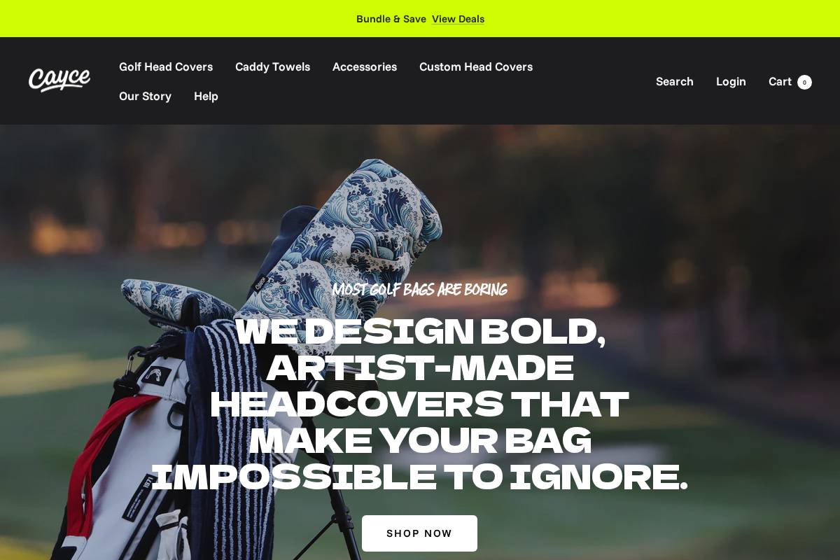 caycegolf.com homepage screenshot