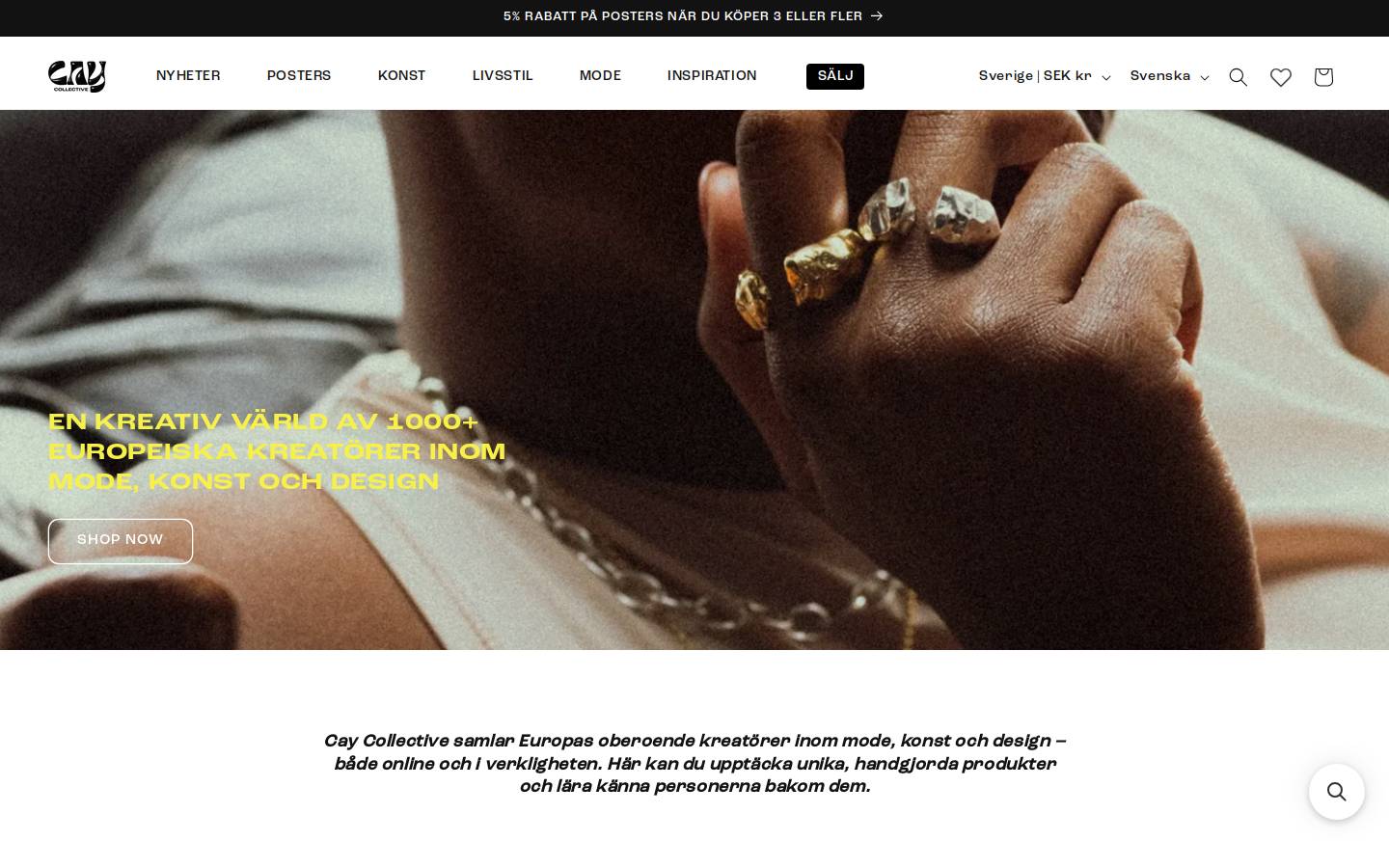 caycollective.se homepage screenshot