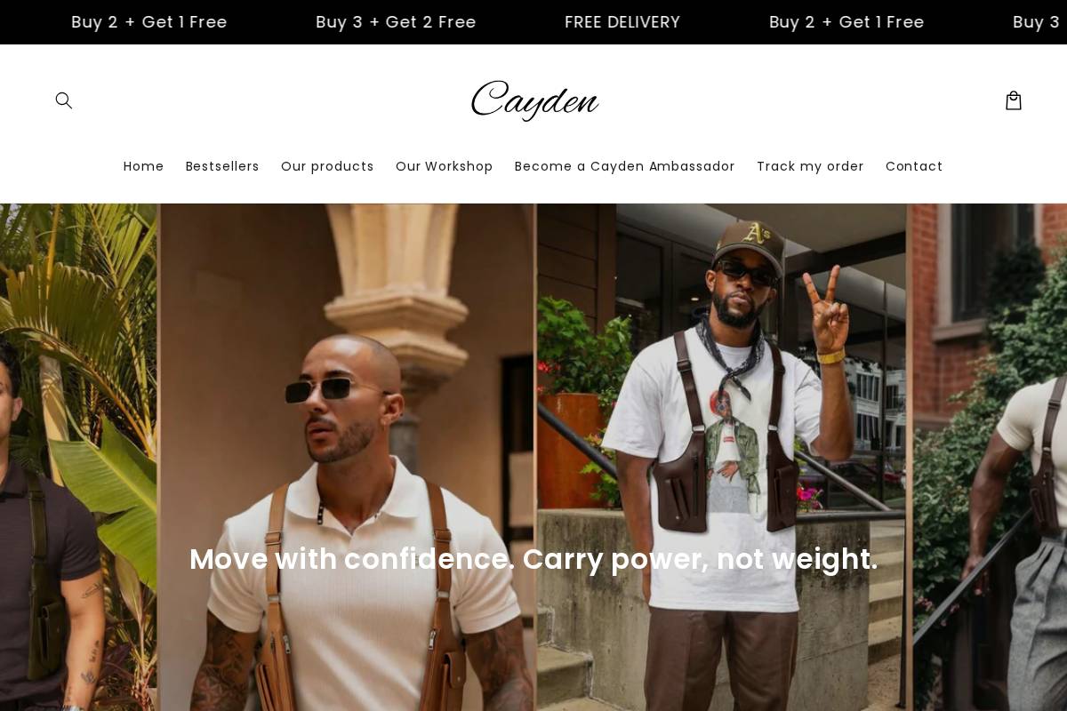 Cayden Official homepage screenshot
