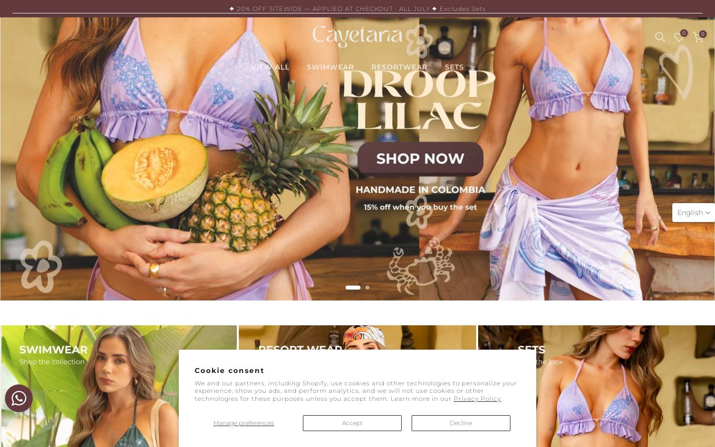 cayetanasw.com homepage screenshot