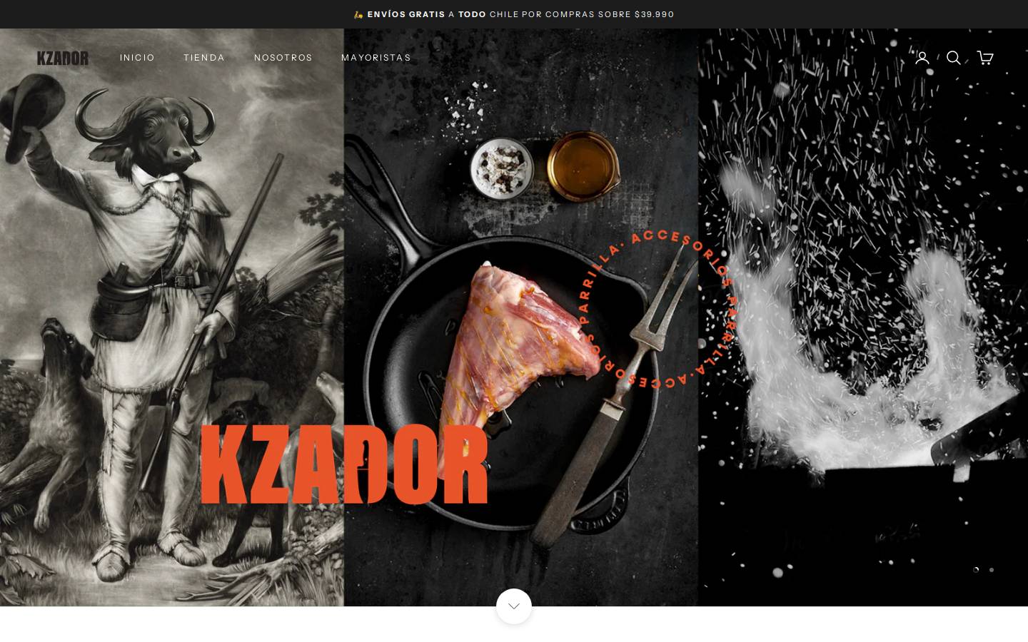 cazadoraccesorios.cl homepage screenshot