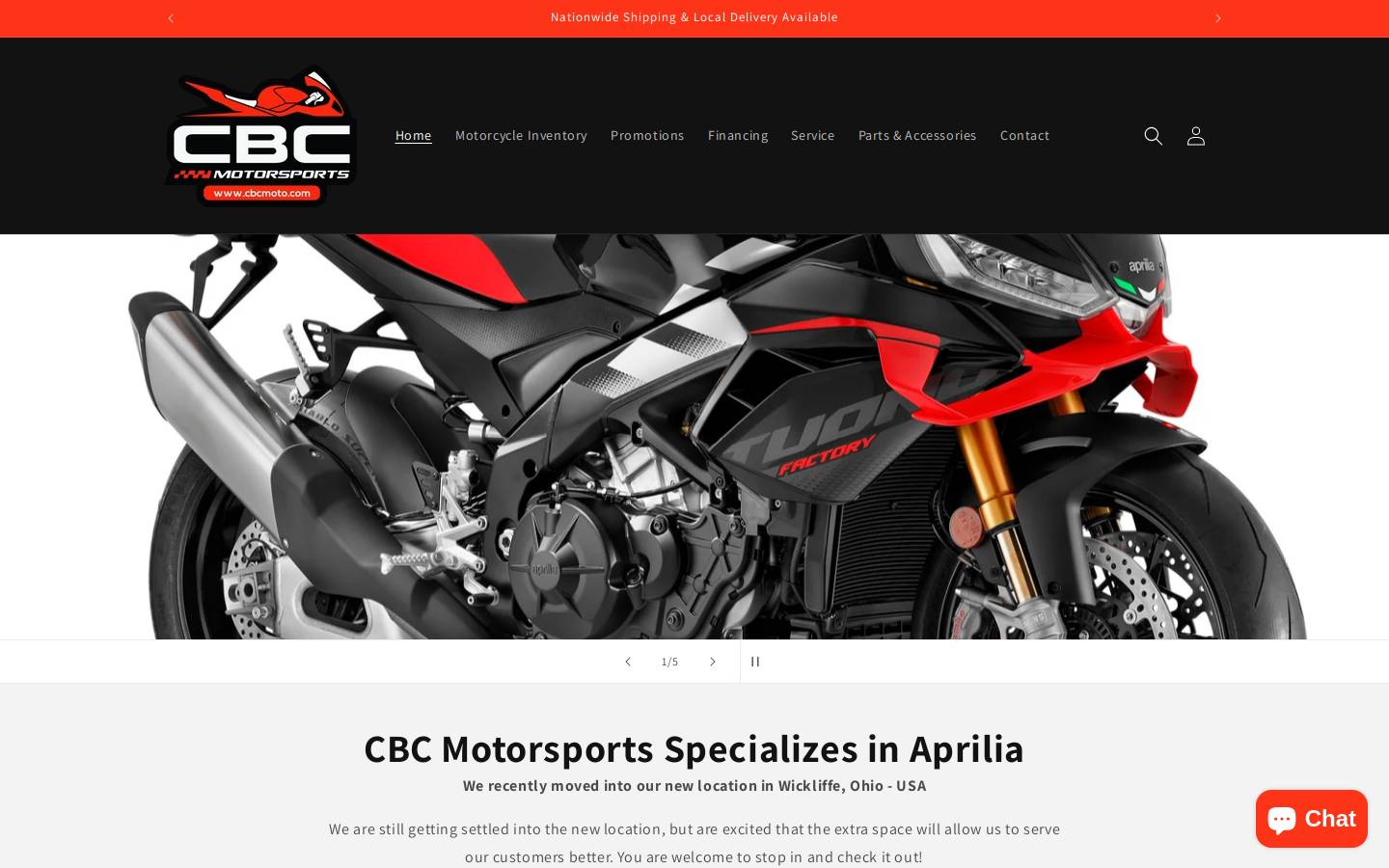cbcmoto.net homepage screenshot